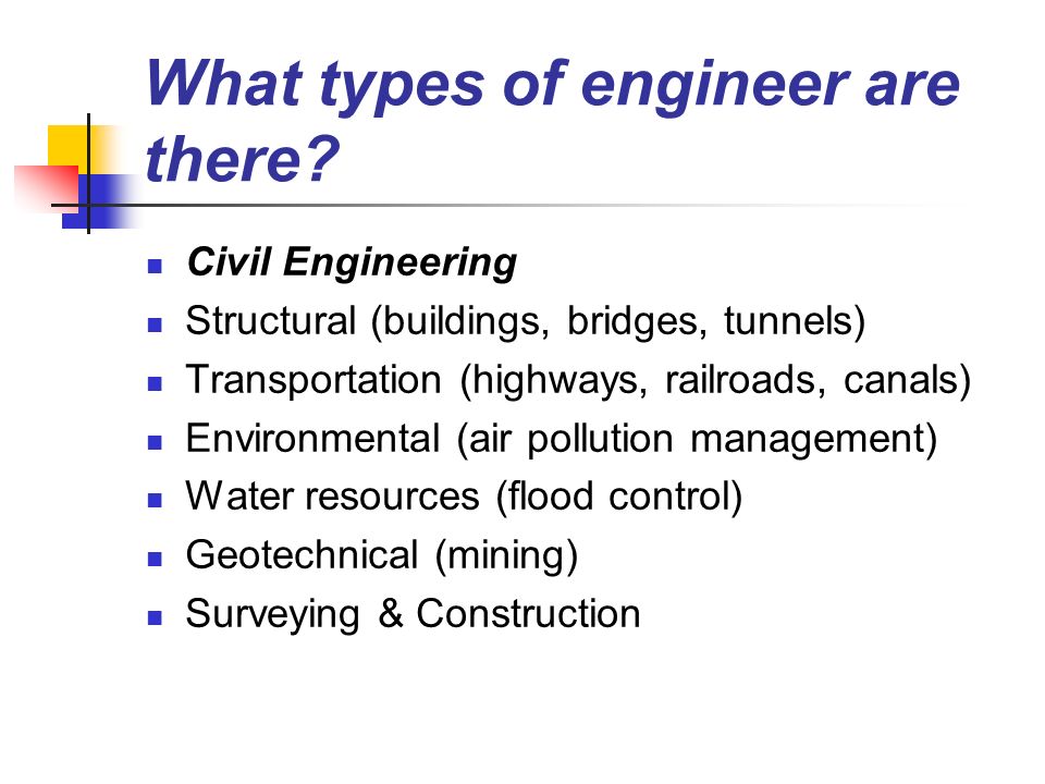 Types of outlet engineering careers